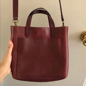 Madewell small transport tote burgundy